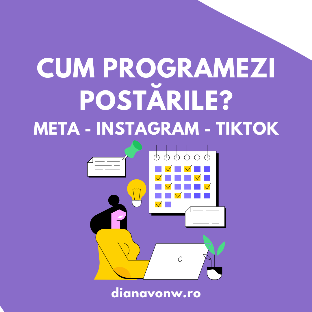 cum programezi postarile in meta instagram sau tiktok